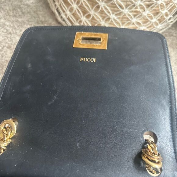 Emilio Pucci Black Patent Leather Vintage Crossbody Bag - Picture 8 of 12